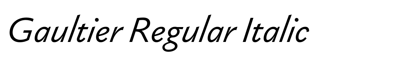 Gaultier Regular Italic